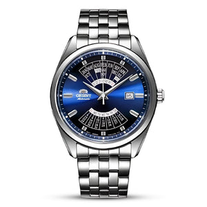 ORIENT MECHANICAL CONTEMPORARY SILVER BLUE MEN WATCH RA-BA0003L00C