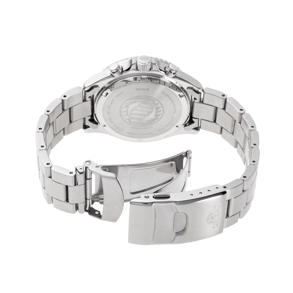 ORIENT MAKO SOLAR PANDA SILVER & WHITE MEN WATCH RN-TX0203S