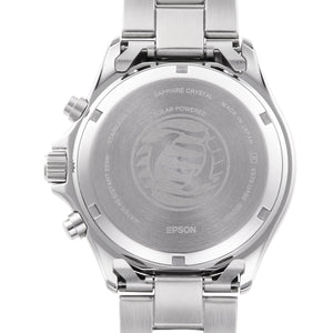 ORIENT MAKO SOLAR PANDA SILVER & WHITE MEN WATCH RN-TX0203S