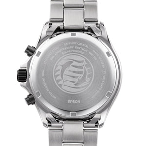 ORIENT MAKO SOLAR CHRONOGRAPH SILVER & BLUE MEN WATCH (LIMITED 300) RN-TX0208L