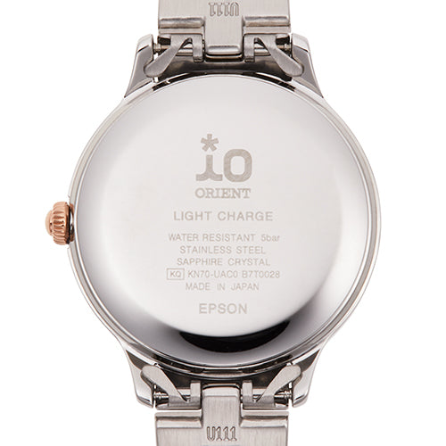 ORIENT IO SOLAR SILVER & PINK WOMEN WATCH RN-WG0006P
