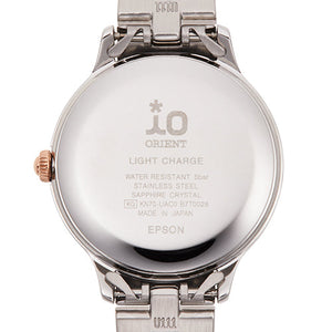 ORIENT IO SOLAR SILVER & GOLD PINK WOMEN WATCH RN-WG0006P