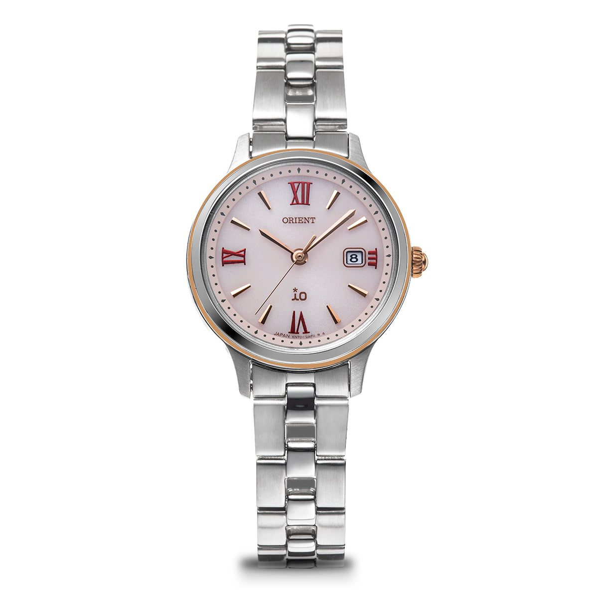 ORIENT IO SOLAR SILVER & PINK WOMEN WATCH RN-WG0006P