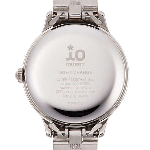 ORIENT IO SOLAR SILVER WHITE PEARL WOMEN WATCH RN-WG0007A