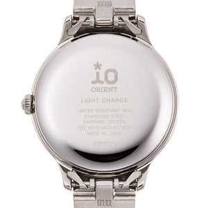 ORIENT IO SOLAR SILVER WHITE PEARL WOMEN WATCH RN-WG0007A
