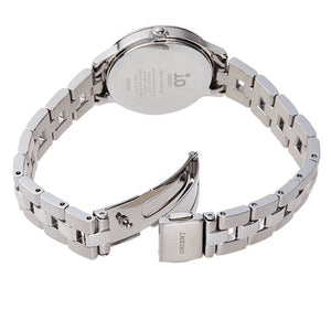 ORIENT IO SOLAR SILVER WHITE PEARL WOMEN WATCH RN-WG0007A