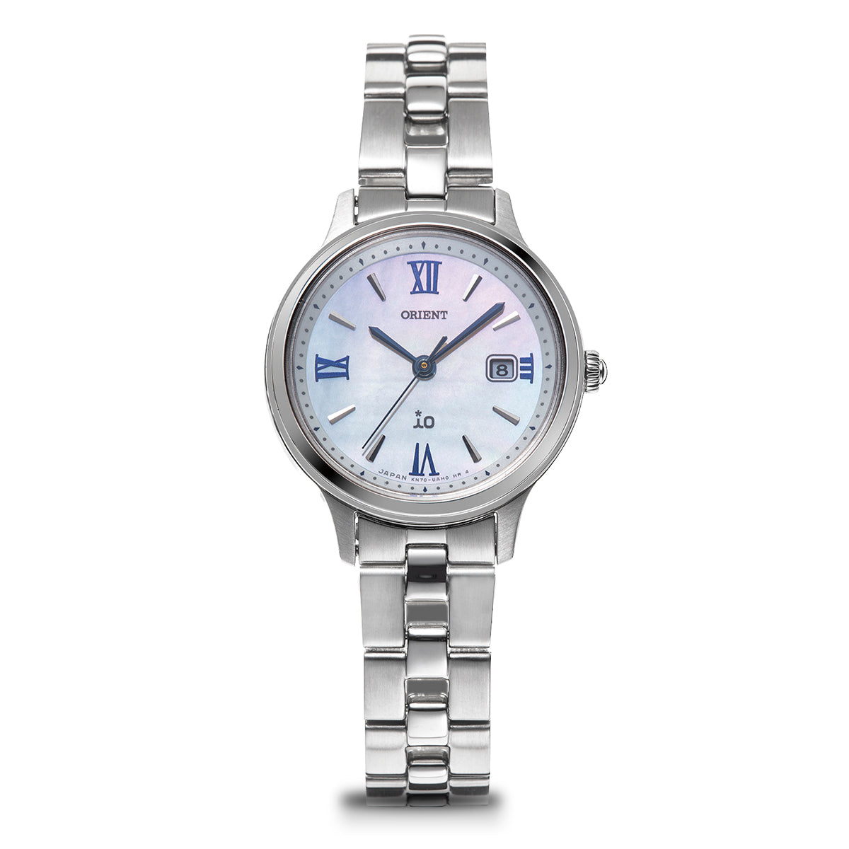 ORIENT IO SOLAR SILVER WHITE PEARL WOMEN WATCH RN-WG0007A