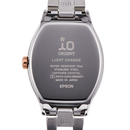 ORIENT IO SOLAR SILVER PINK GOLD & BLUE WOMEN WATCH RN-WG0010A