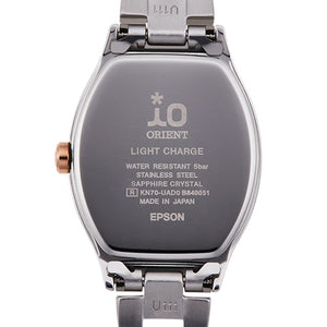 ORIENT IO SOLAR SILVER PINK GOLD & BLUE WOMEN WATCH RN-WG0010A