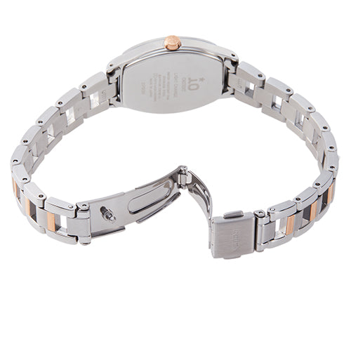 ORIENT IO SOLAR SILVER PINK GOLD & BLUE WOMEN WATCH RN-WG0010A