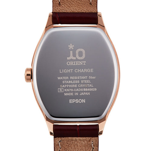 ORIENT IO NATURAL & PLAIN SOLAR BROWN LEATHER STRAP WOMEN WATCH RN-WG0014S