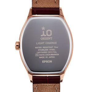 ORIENT IO NATURAL & PLAIN SOLAR BROWN LEATHER STRAP WOMEN WATCH RN-WG0014S