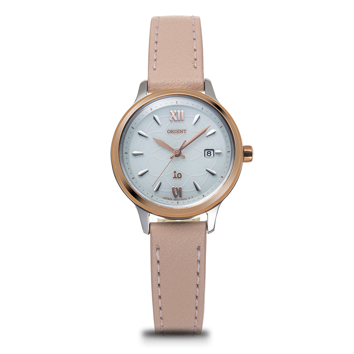 ORIENT IO NATURAL & PLAIN SOLAR BEIGE LEATHER STRAP WOMEN WATCH RN-WG0416S