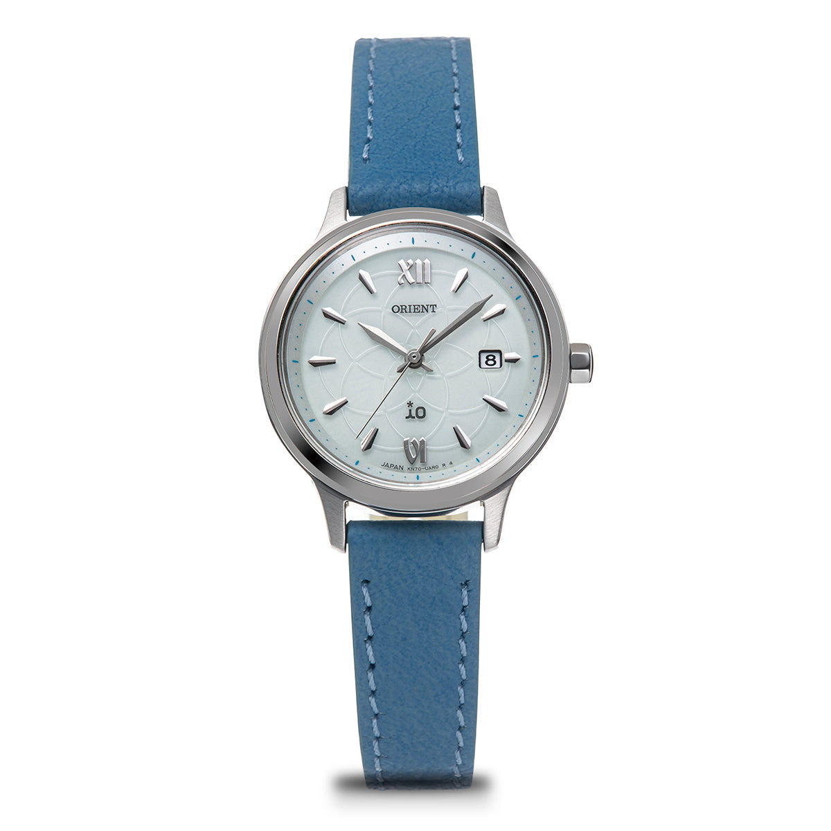 ORIENT IO NATURAL & PLAIN SOLAR BLUE LEATHER STRAP WOMEN WATCH RN-WG0417S