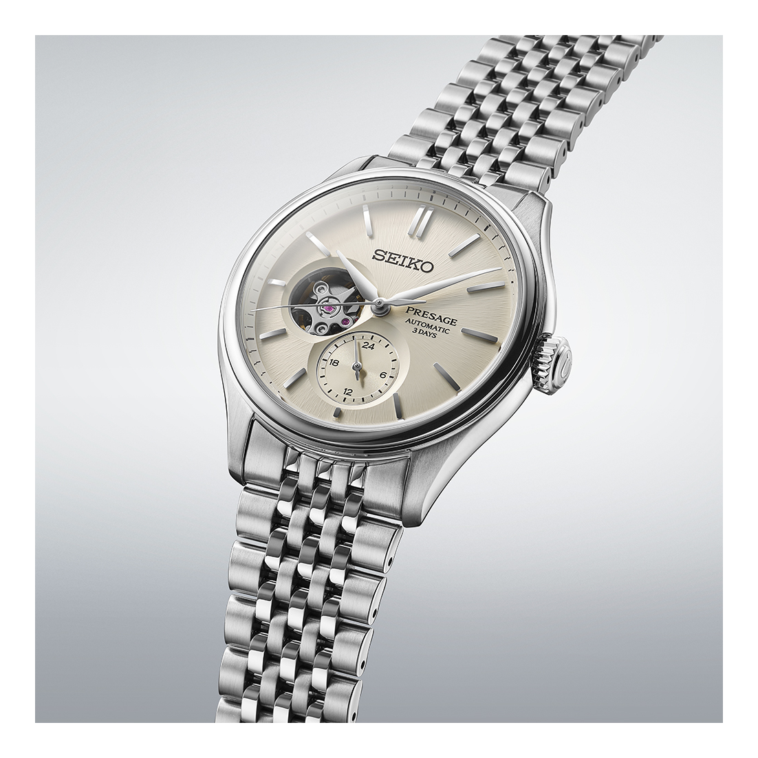 SEIKO PRESAGE CLASSIC SERIES MECHANICAL AUTOMATIC SILVER MEN WATCH SARJ007