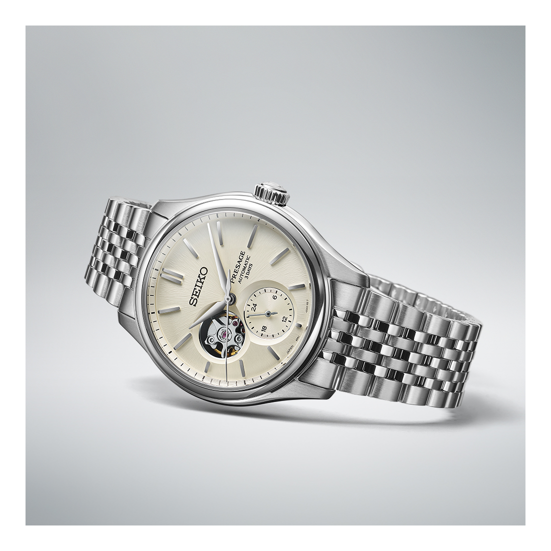 SEIKO PRESAGE CLASSIC SERIES MECHANICAL AUTOMATIC SILVER MEN WATCH SARJ007
