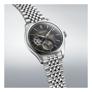 SEIKO PRESAGE CLASSIC SERIES MECHANICAL AUTOMATIC SILVER & BLACK MEN WATCH SARJ009