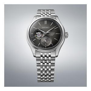 SEIKO PRESAGE CLASSIC SERIES MECHANICAL AUTOMATIC SILVER & BLACK MEN WATCH SARJ009