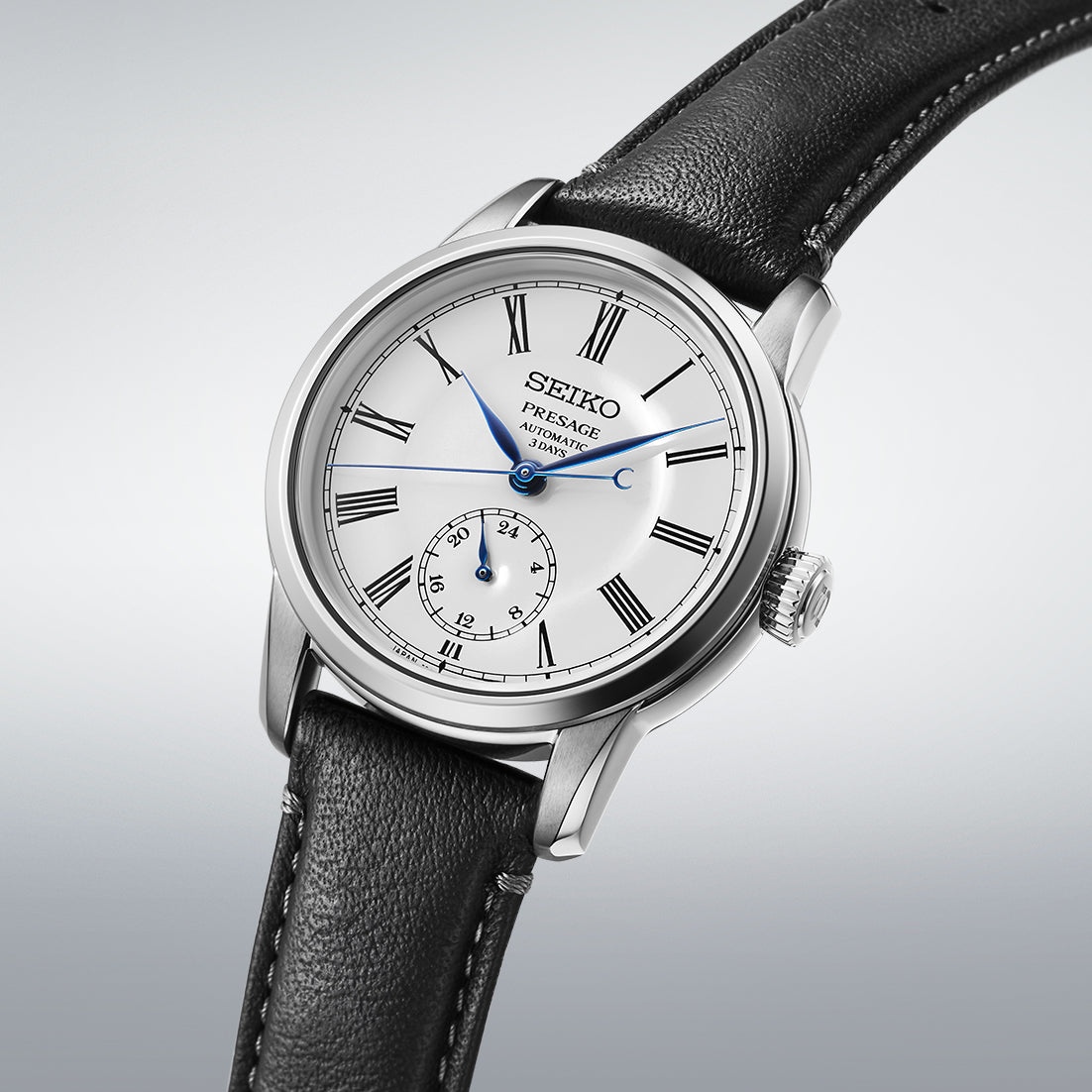 SEIKO PRESAGE CRAFTSMANSHIP AUTOMATIC LEATHER STRAP ENAMEL DIAL MEN WATCH SART009