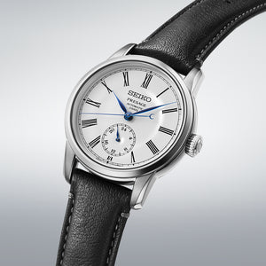 SEIKO PRESAGE CRAFTSMANSHIP AUTOMATIC LEATHER STRAP ENAMEL DIAL MEN WATCH SART009