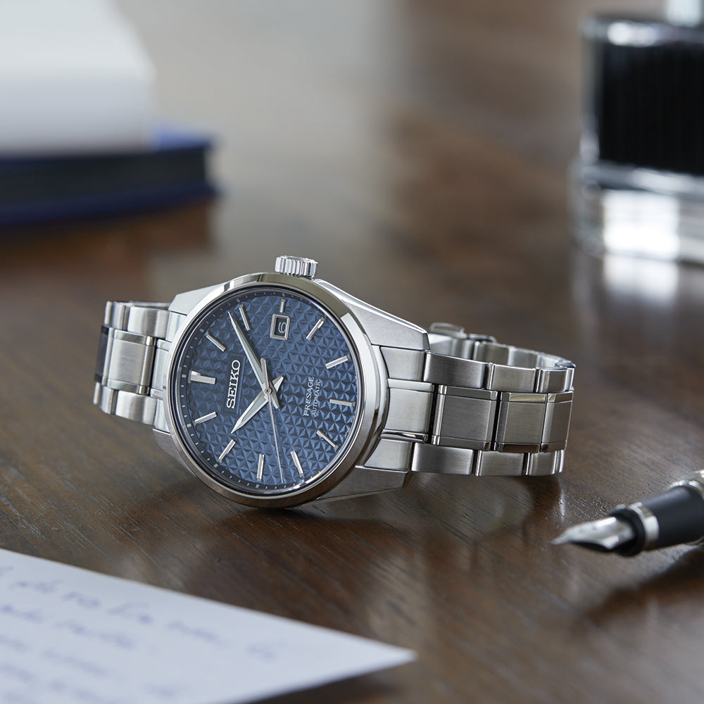 SEIKO PRESAGE SHARP EDGED SERIES PRESTIGE LINE MECHANICAL AUTOMATIC MEN WATCH SARX077