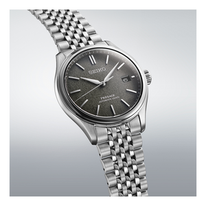 SEIKO PRESAGE CLASSIC SERIES AUTOMATIC SILVER & SENSAICHA COLOR MEN WATCH SARX123