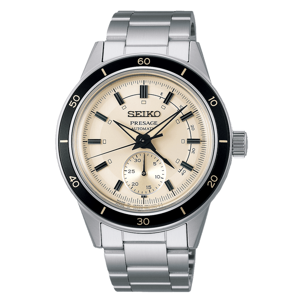 SEIKO PRESAGE BASIC LINE : STYLE 60'S SERIES SILVER & IVORY MEN