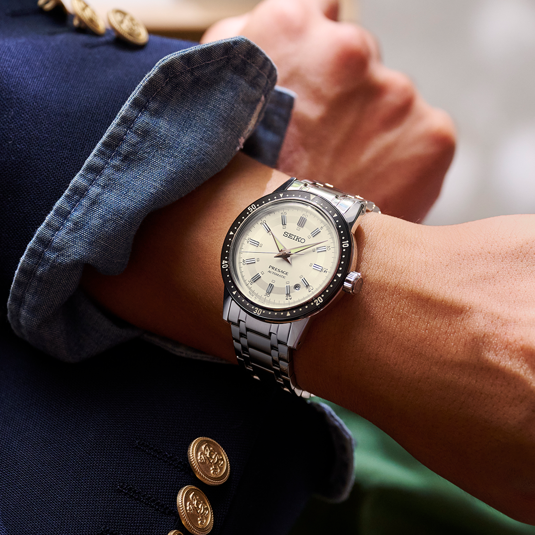 SEIKO PRESAGE STYLE 60'S SERIES CROWN CHRONOGRAPH 60TH ANNIVERSARY MEN WATCH SARY235