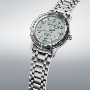 SEIKO PRESAGE STYLE 60'S SERIES AUTOMATIC SILVER ICE GREEN DIAL MEN WATCH SARY265