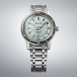 SEIKO PRESAGE STYLE 60'S SERIES AUTOMATIC SILVER ICE GREEN DIAL MEN WATCH SARY265