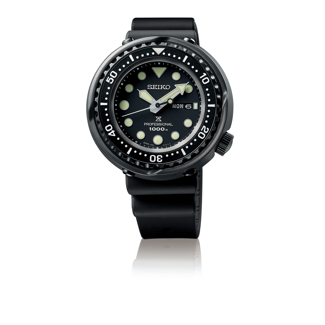 ROOK JAPAN:SEIKO PROSPEX MARINEMASTER PROFESSIONAL QUARTZ & SILICON BLACK MEN WATCH SBBN047,JDM Watch,Seiko Prospex
