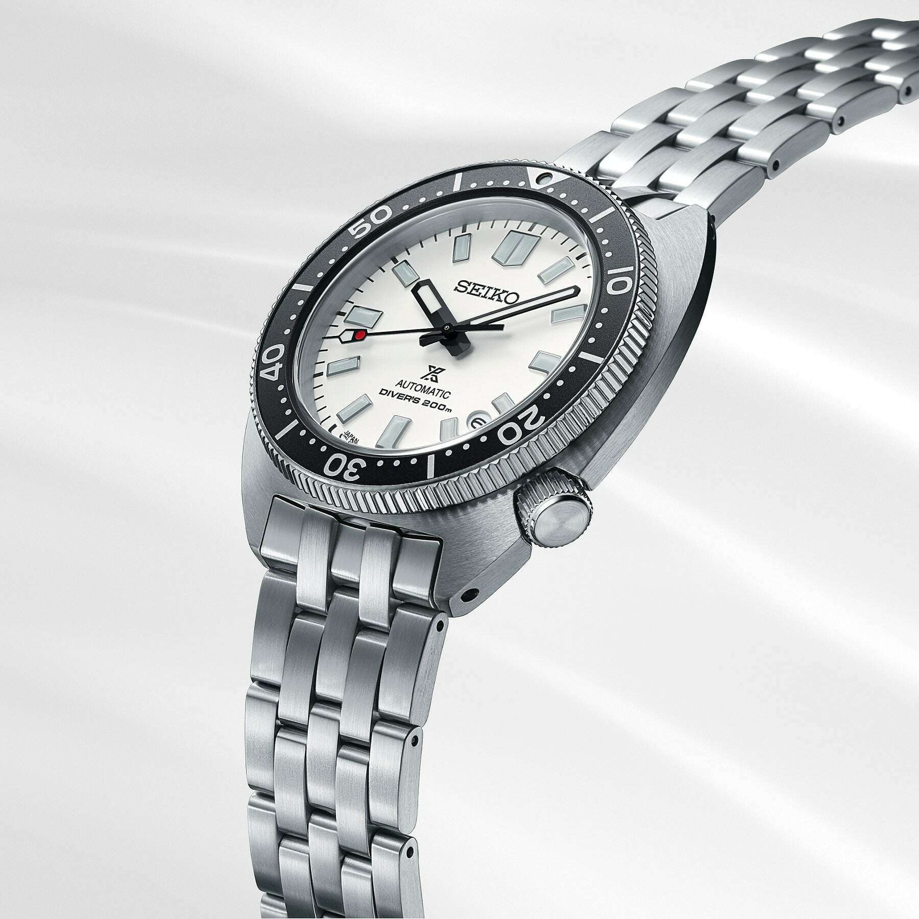 ROOK JAPAN:SEIKO PROSPEX MECHANICAL AUTOMATIC DIVER'S SILVER & WHITE MEN WATCH SBDC171,JDM Watch,Seiko Prospex
