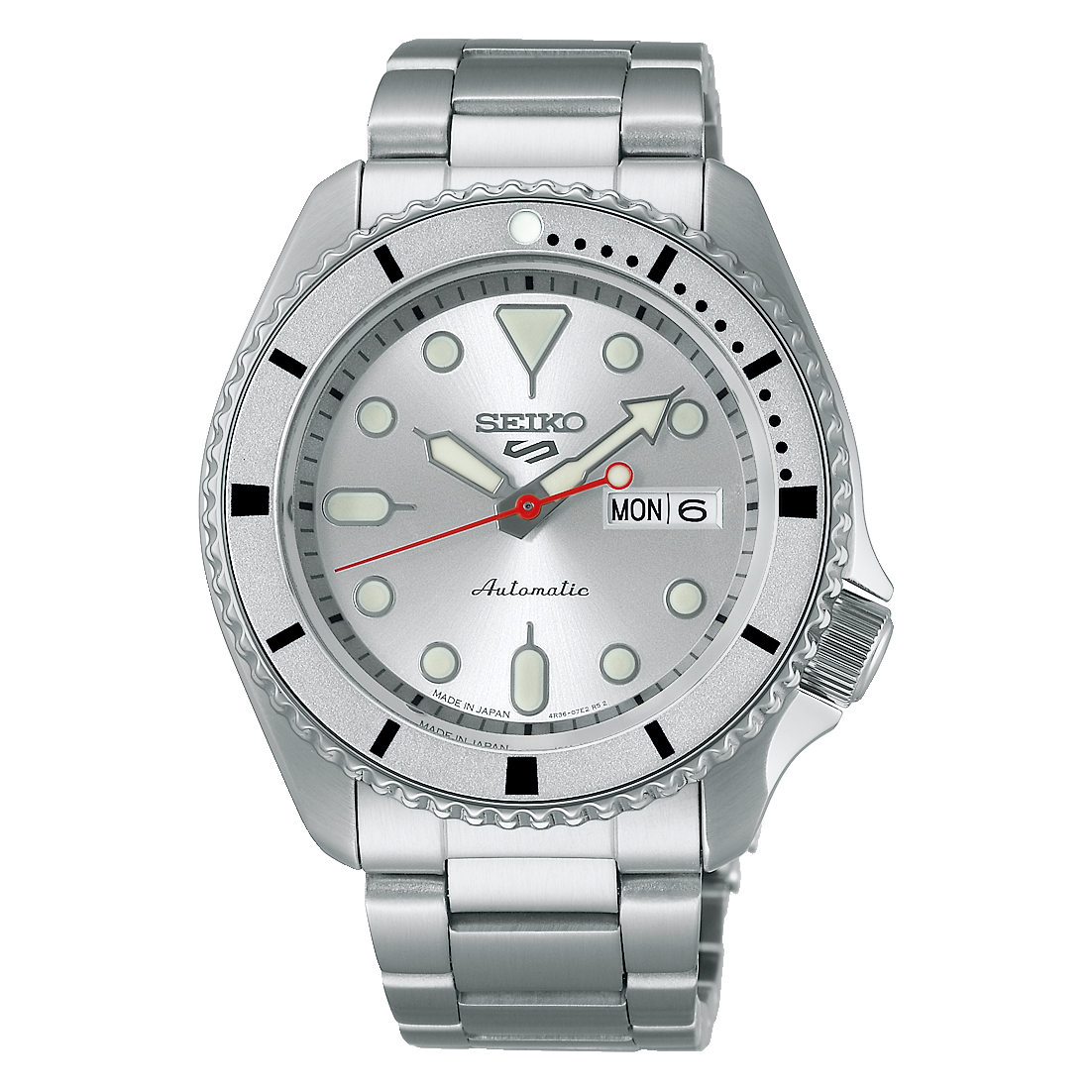 SEIKO 5 SPORTS 55TH ANNIVERSARY CUSTOMIZE CAMPAIGN SILVER MEN WATCH SBSA211