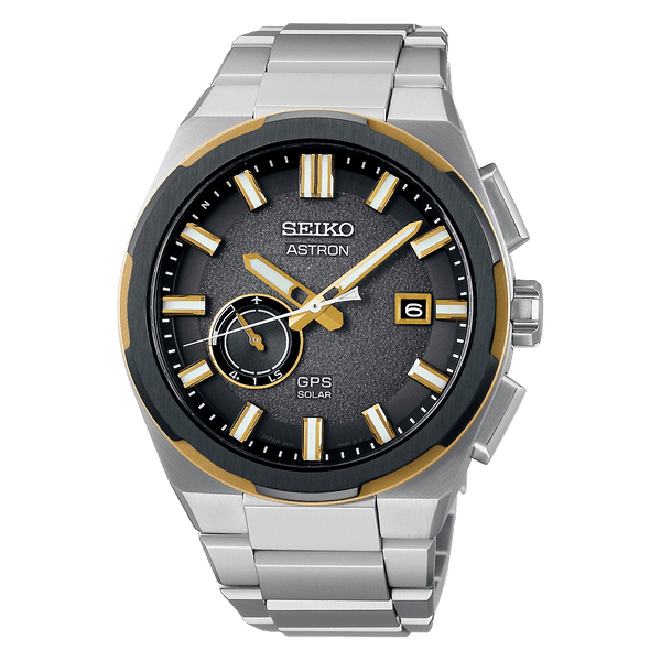 SEIKO ASTRON NEXTER GPS SOLAR RADIO WAVE SILVER & GREY MEN
