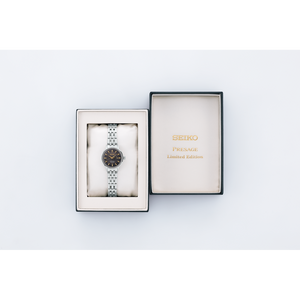 SEIKO PRESAGE COCKTAIL TIME STAR BAR LIMITED EDITION SILVER & BLACK WOMEN'S WATCH SRRW003