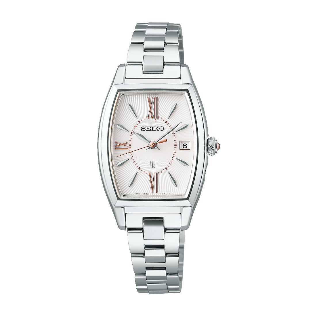 SEIKO LUKIA GROW SOLAR RADIO WAVE SILVER & PEONY PINK WOMEN WATCH SSVW229