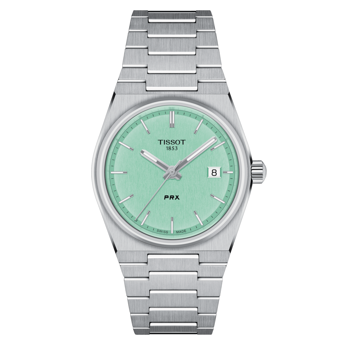 TISSOT T-CLASSIC PRX 35 MM LIGHT GREEN IMPORT WOMEN WATCH T137.210.11.091.00