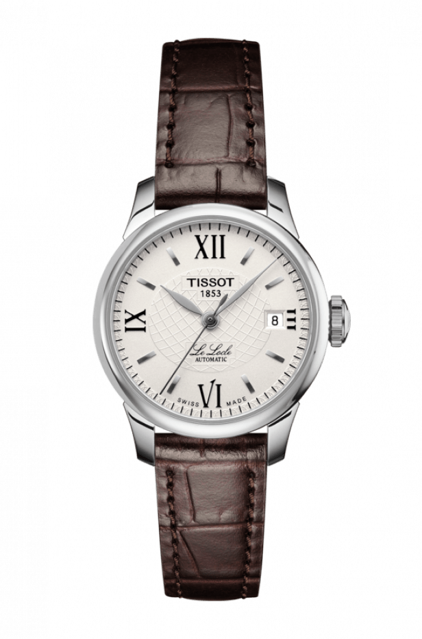 TISSOT LE LOCLE AUTOMATIC LADY BROWN LEATHER STRAP 25 MM WOMEN WATCH T41.1.113.77