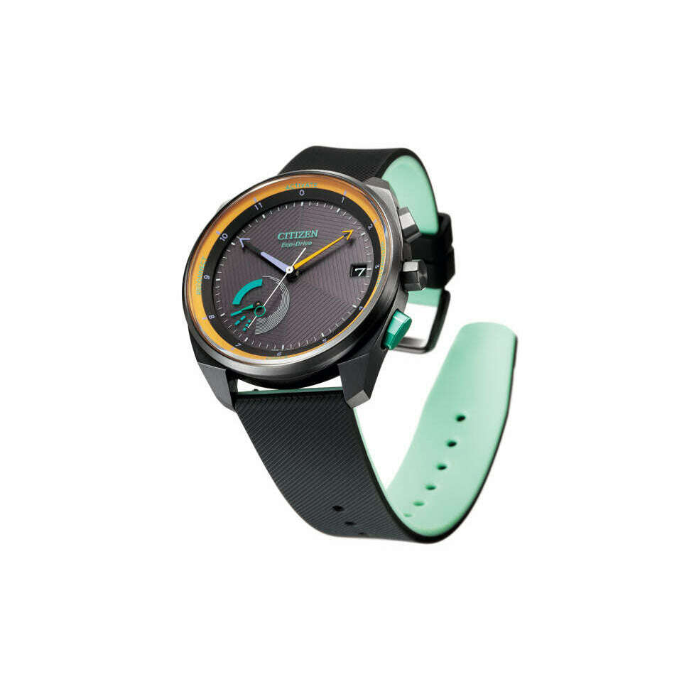 ROOK JAPAN:CITIZEN ECO DRIVE RIIIVER SOLAR BLACK RUBBER STRAP SMART MEN WATCH BZ7005-07F,JDM Watch,Citizen Eco-Drive Bluetooth