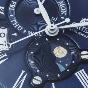ORIENT SUN&MOON AUTOMATIC BLUE LEATHER MEN WATCH RA-AK0011D10B