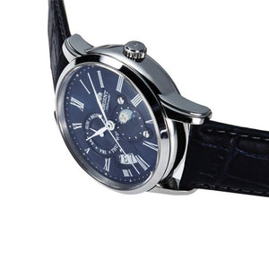 ORIENT SUN&MOON AUTOMATIC BLUE LEATHER MEN WATCH RA-AK0011D10B