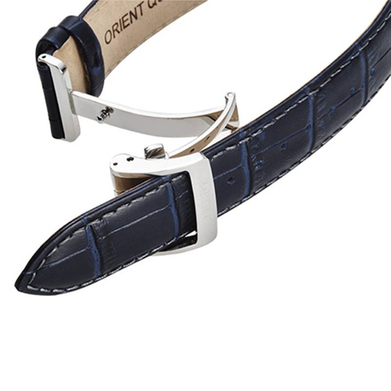 ORIENT SUN&MOON AUTOMATIC BLUE LEATHER MEN WATCH RA-AK0011D10B