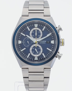 CITIZEN ATTESA ECO DRIVE CALENDAR SILVER MEN WATCH CA0837-65L