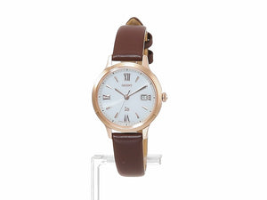 ORIENT IO SOLAR BROWN LEATHER STRAP WHITE DIAL WOMEN WATCH RN-WG0410S