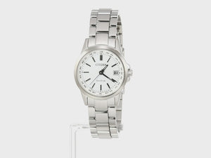 CITIZEN COLLECTION ECO-DRIVE SOLAR DIRECT FLIGHT SILVER STRAP LADIES WATCH EC1130-55A