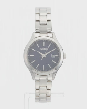 SEIKO SELECTION S SERIES SOLAR SILVER & NAVY BLUE PAIR WOMEN WATCH STPX095