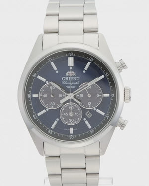 ORIENT NEO70'S SOLAR PANDA SILVER & ROYAL BLUE MEN WATCH WV0021TX