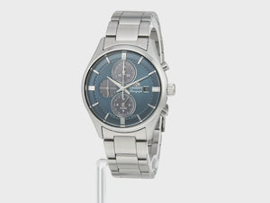 ORIENT CONTEMPORARY SOLAR CHRONOGRAPH SILVER & BLUE MEN WATCH RN-TY0003L