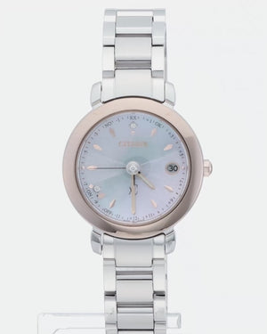 CITIZEN XC ECO-DRIVE FLORET DIAMOND MODEL SILVER & PINK LADIES WATCH ES9445-73W