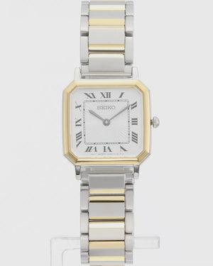 SEIKO SELECTION NANO UNIVERSE COLLAB MODEL SILVER & YELLOW GOLD WOMEN WATCH SSEH016